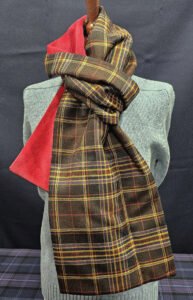 Uist Velvet backed, our infinity scarf will keep you warm on the coldest days