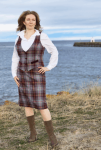 Why not complete your Turriff outfit with a matching Lambswool Tweed Skirt and Waistcoat. Created in Scotland